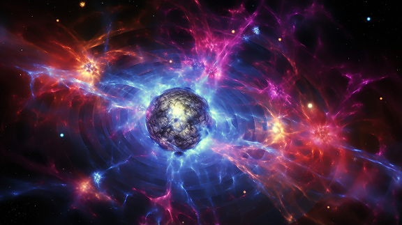 Big bang plasma pulsar planet explosion