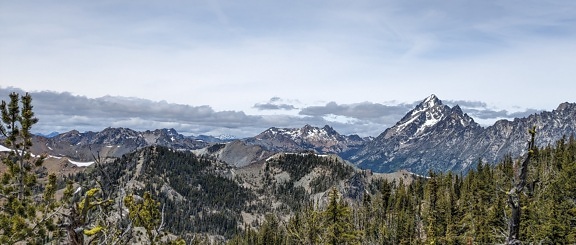 Sourdough Mountain America natural park panoramic landscape