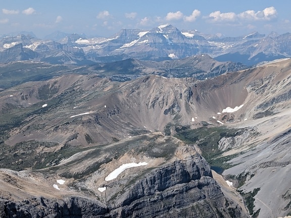 Aerial view of Bourgeau mountain in national park