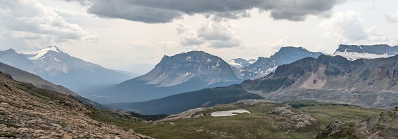 panoramico, vista, Parco nazionale, Canada, Valle, gamma, montagna
