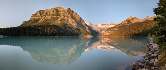 Národný park, jazero, Kanada, Príroda, voda, hory, reflexie