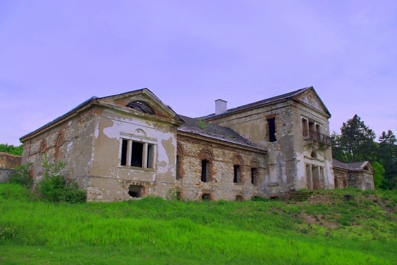Abandoned decay ruin of Patay Kastely castle in Hungary