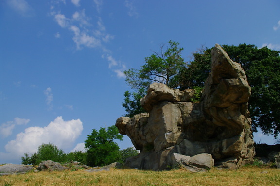 Dinosaurs rock formation megalith structure
