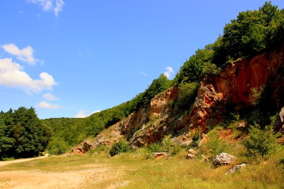 Rock erosion in hillside Hungary national park