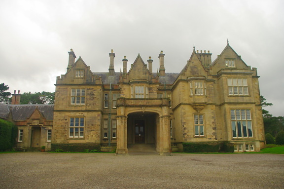 Muckross house Killarney Ireland old style residential architecture exterior with driveway