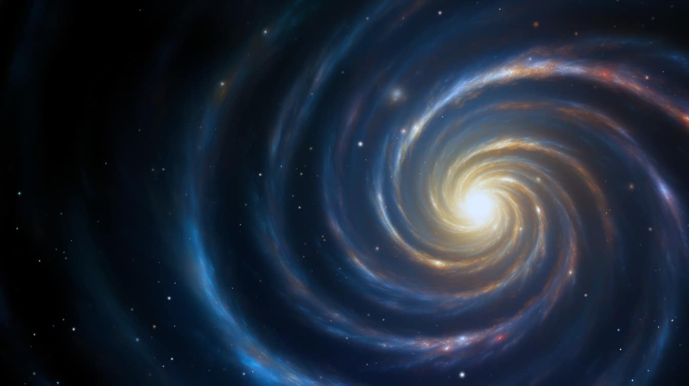 Spiral hvirvelkurve i galakse abstrakt fantasy univers
