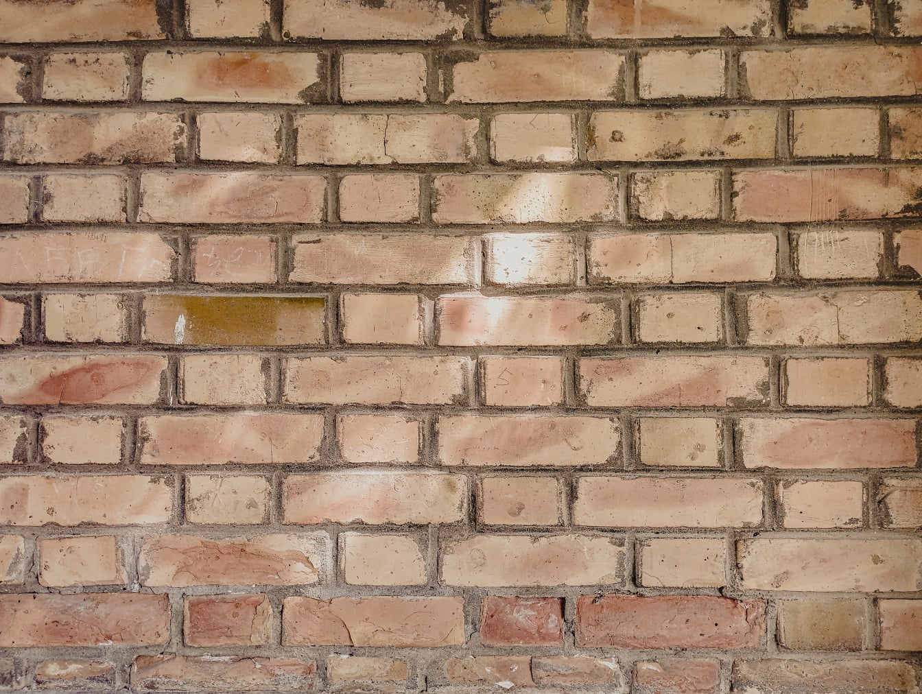 Lysebrun murstensvæg i skyggetekstur