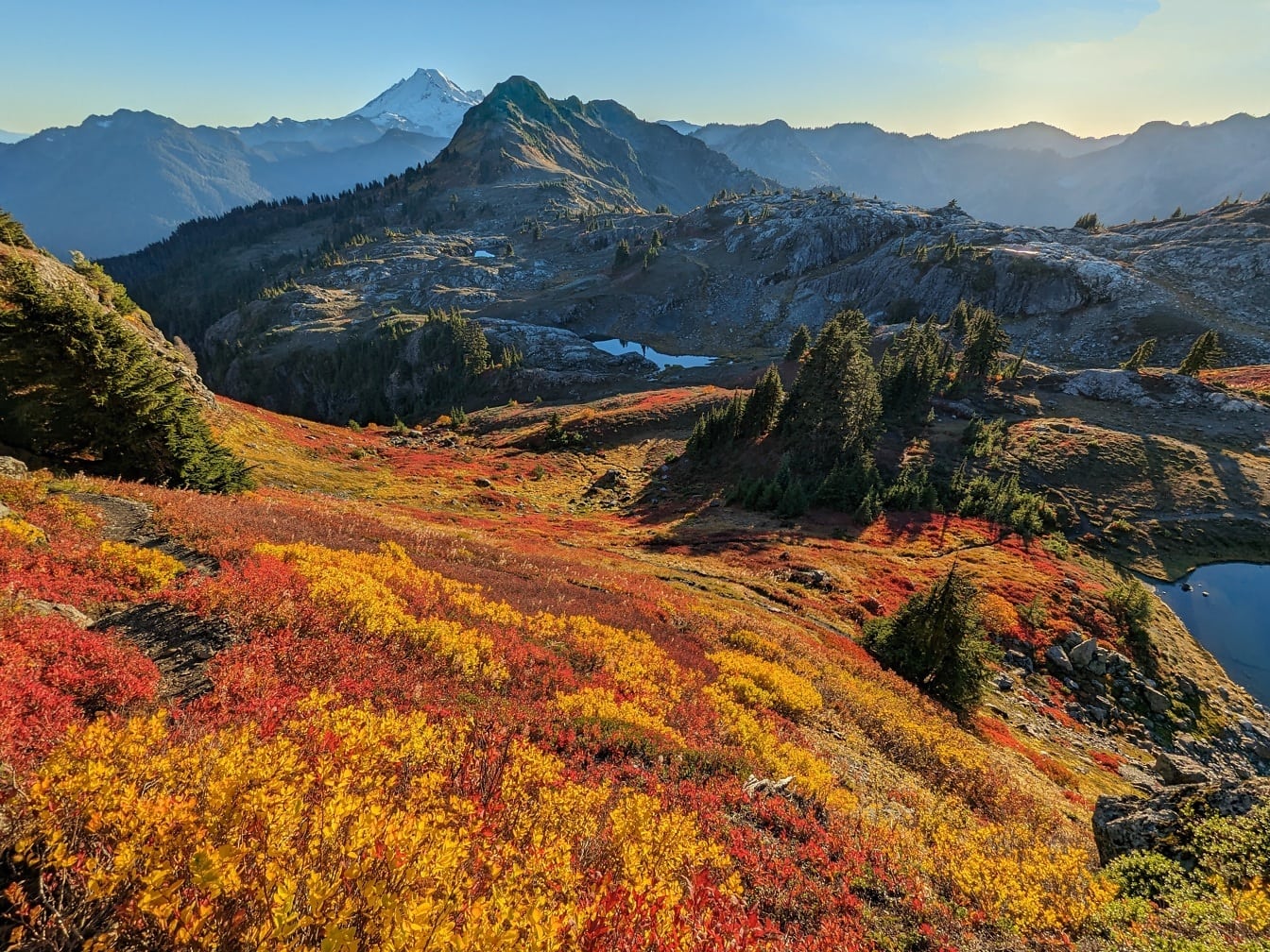 majestátní, krajina, podzim, hory, přírodní park, vysočina, scenérie