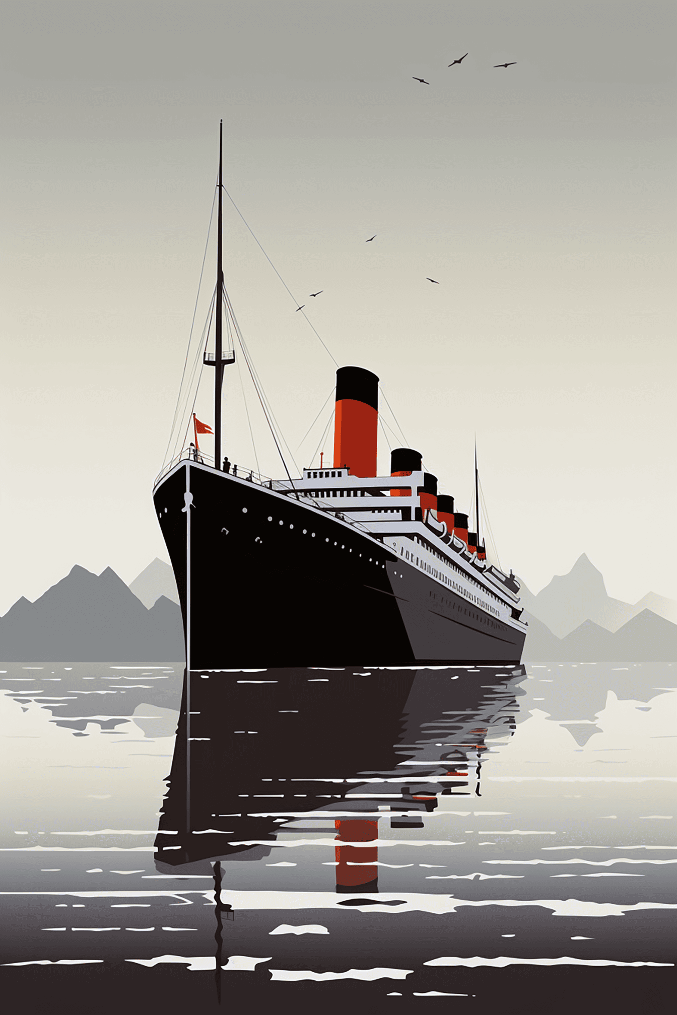 Vektorová grafika ilustrácie parníka výletnej lode