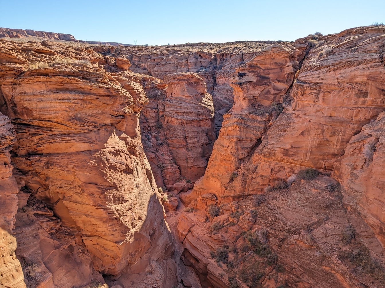 Въздушна панорама на Гранд Каньон се стеснява в Аризона