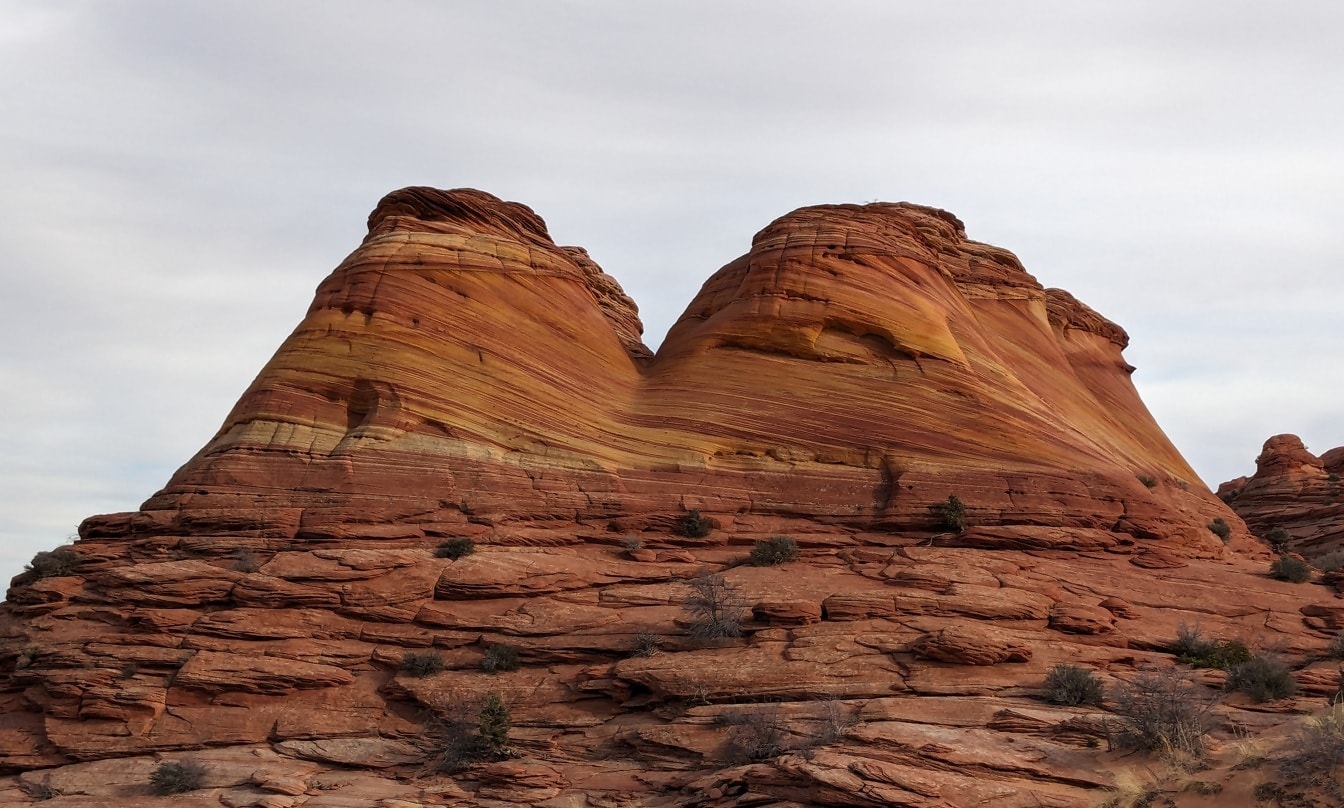 Όμορφος βράχος ψαμμίτη στο φαράγγι της ερήμου Sedona στην Αριζόνα