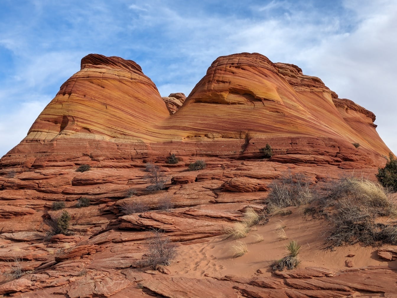 Cồn cát sa thạch tại Marble Canyonin Arizona công viên tự nhiên tráng miệng