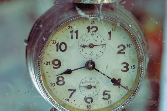 アンティーク目覚ましアナログ時計 (Staubdicht) ドイツの鐘の目覚まし時計