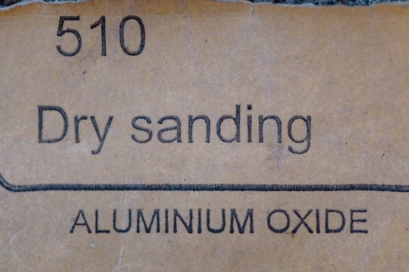 Aluminum oxide sandpaper (510) paper texture