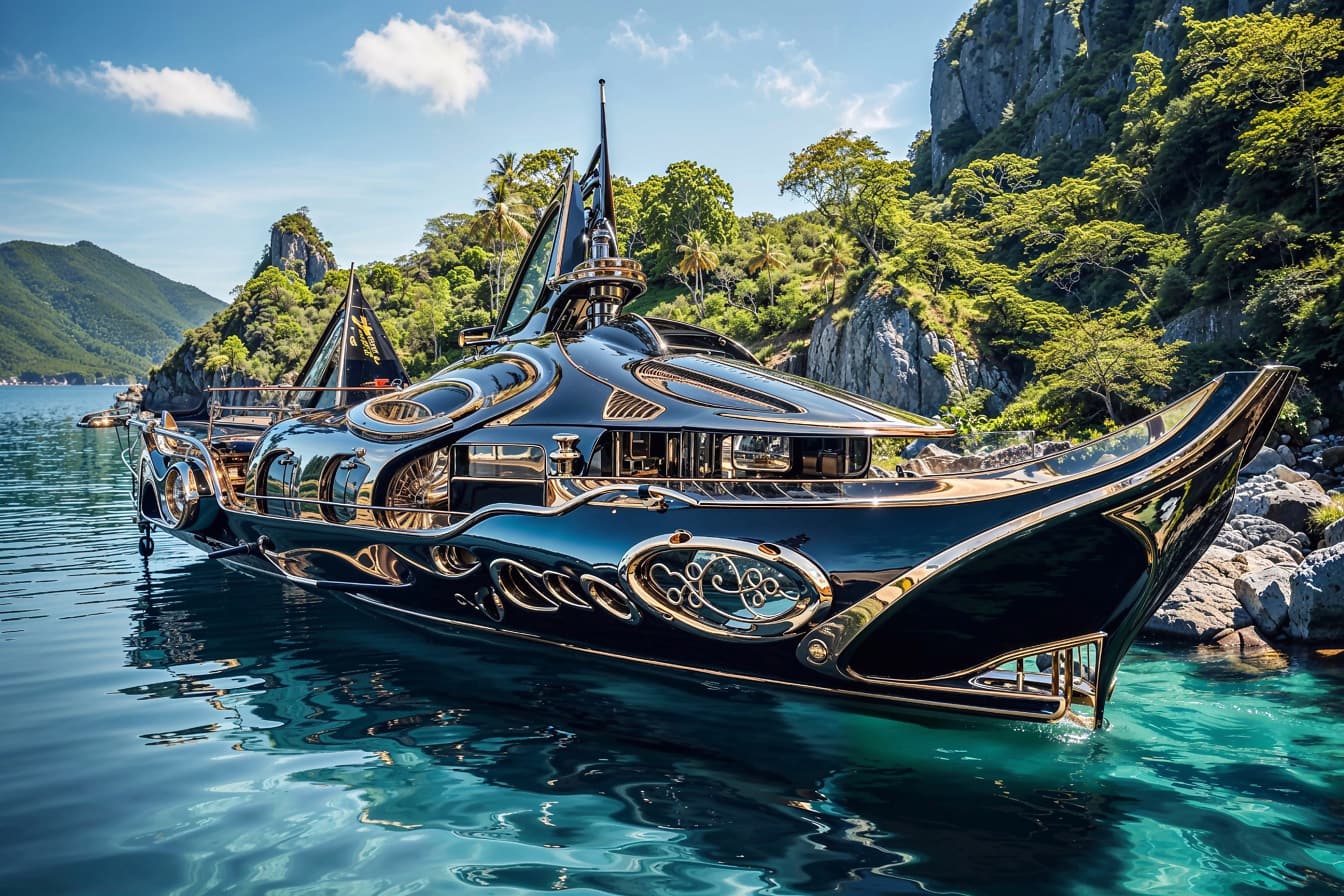 Koncepcja luksusowego statku morskiego na wodach Adriatyku