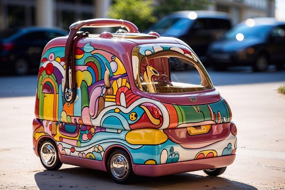Colorful miniature car
