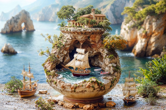 Denizcilerin hayatını simgeleyen antika vazo