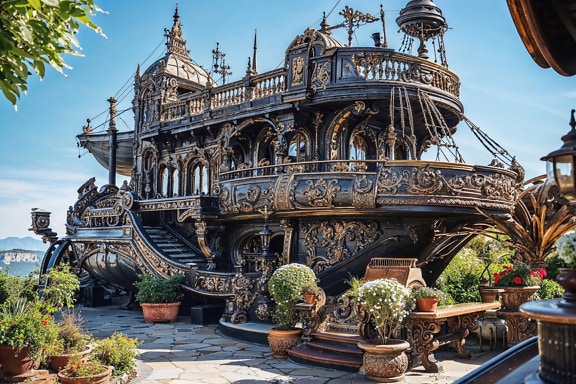 Piratenküchenschiff in stilvolle Villa in Kroatien verwandelt