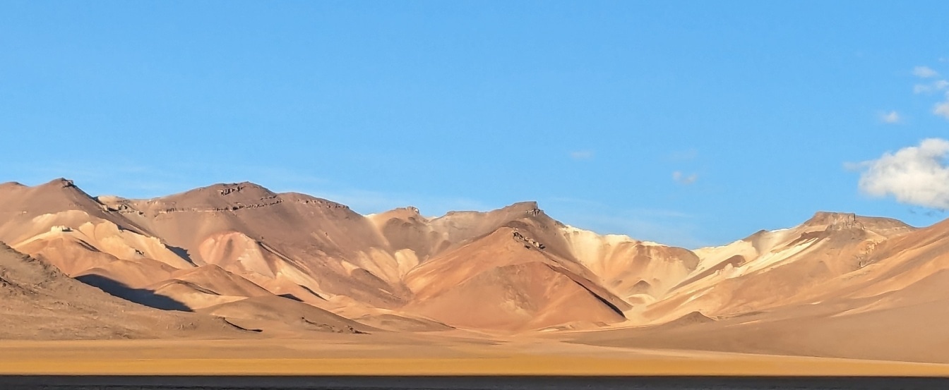 Dry climate in Uyuni salt desert, known as Siloli desert in Bolivia