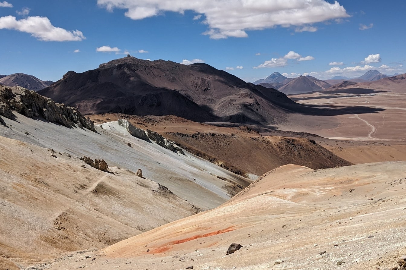 Pemandangan gurun di San Pedro di Atacama di Chili