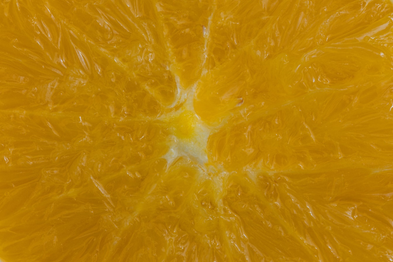 Macrotextuur van grapefruit dwarsdoorsnede