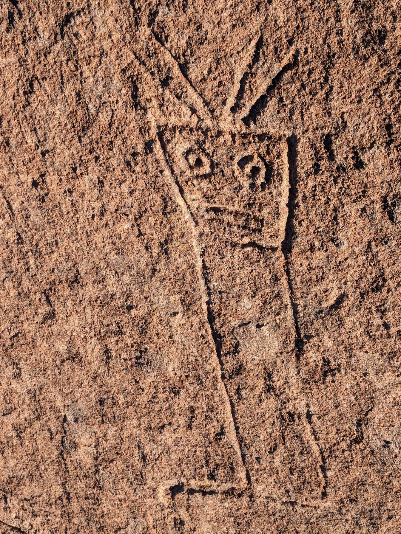 Gamle naive steinutskjæringer, helleristninger i Sør-Amerika kan være fra neolittperioden
