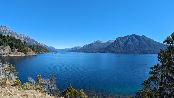 Nahuel Huapi lake in Andean mountains in region of Patagonia between the provinces of Río Negro and Neuquén in Argentina
