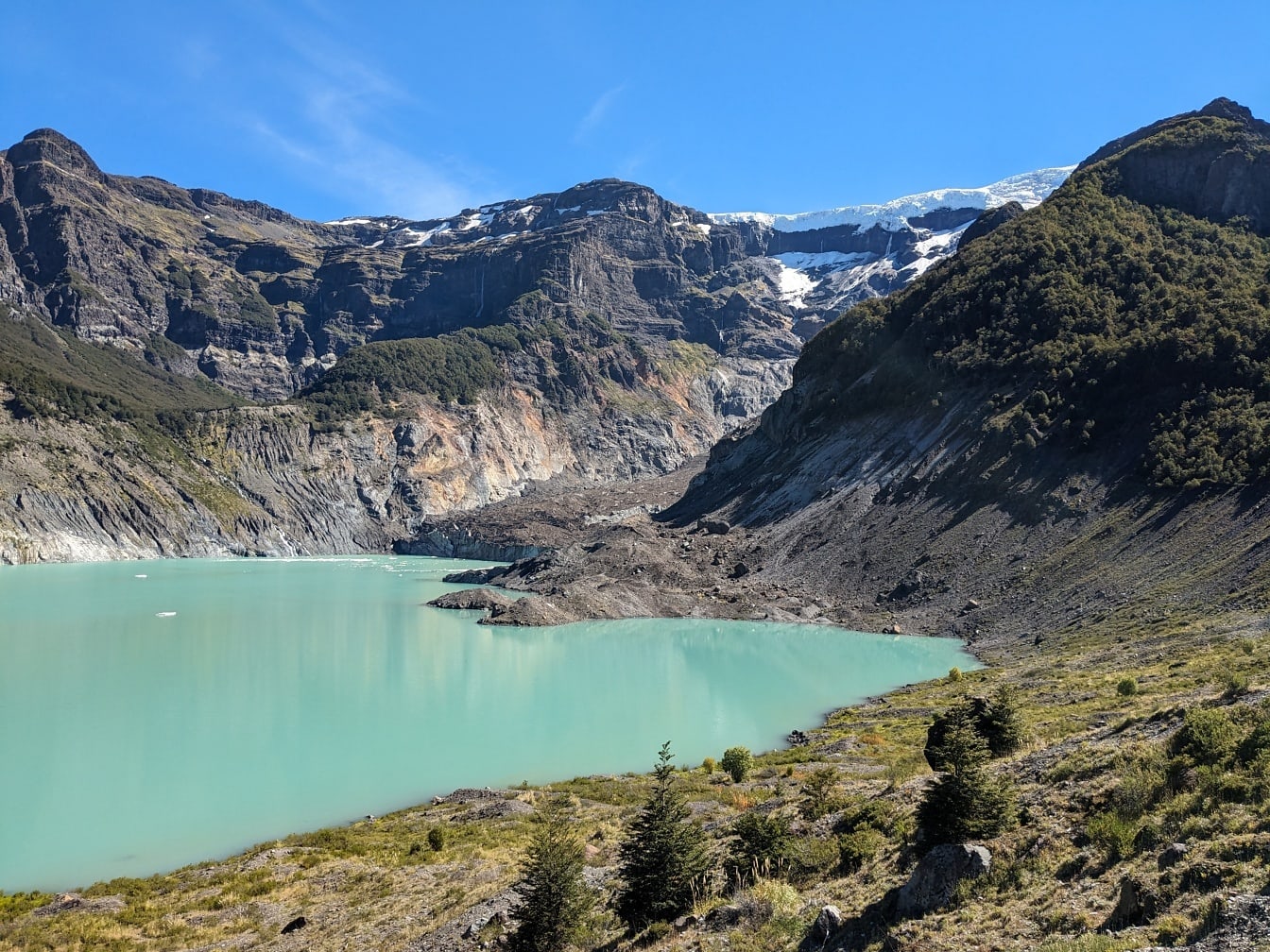 Jezioro Ventisquero Negro w San Carlos de Bariloche w prowincji Rio Negro w Patagonii, park narodowy Nahuel Huapi w Argentynie