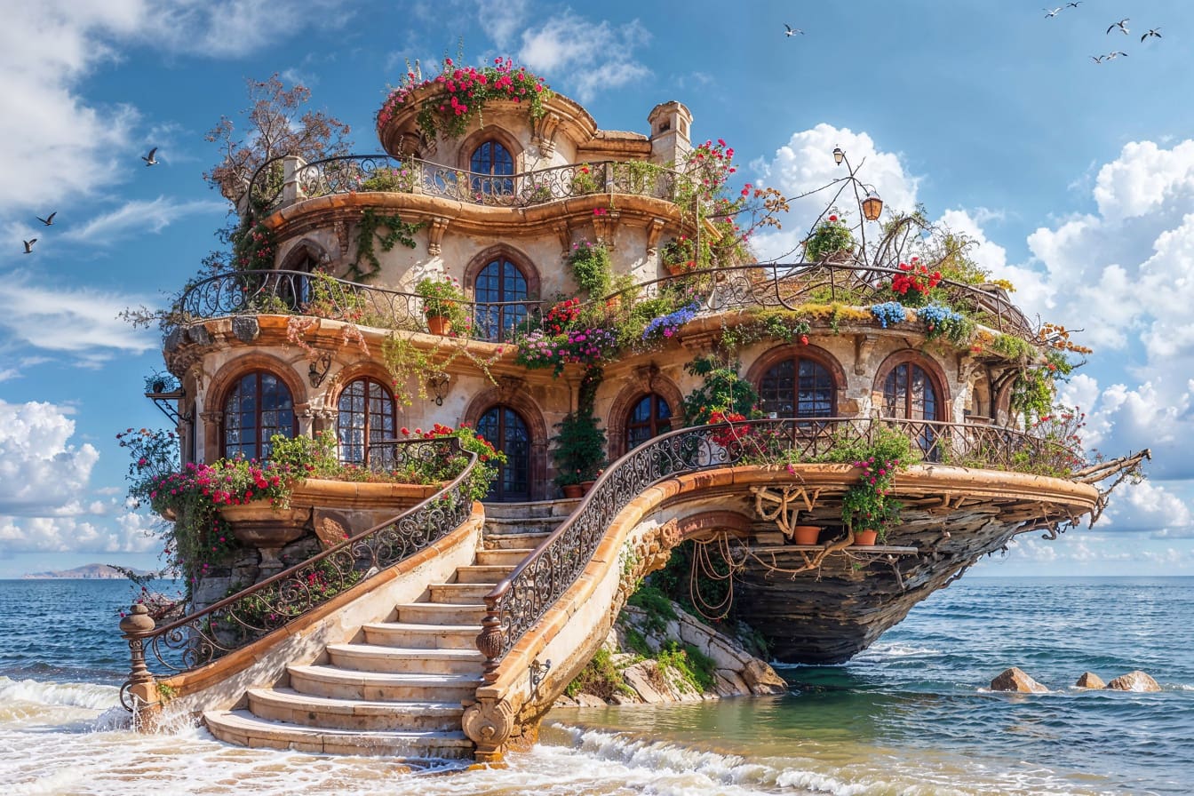 海边船形的童话屋
