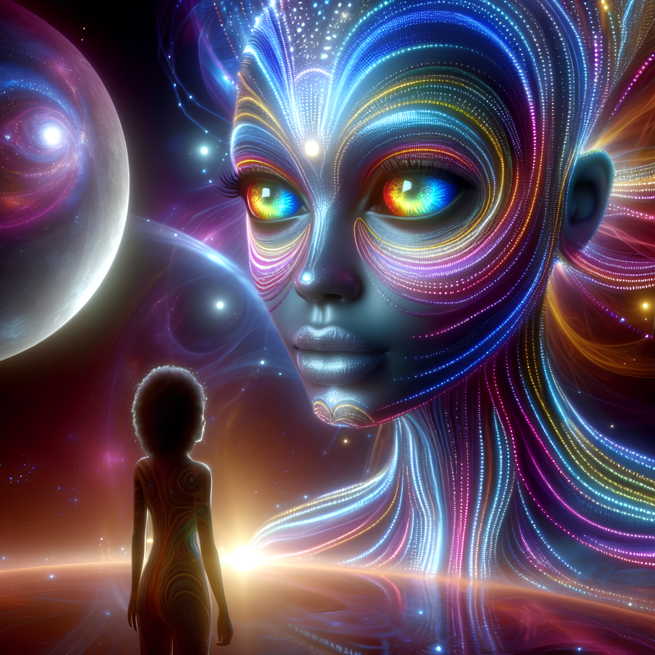 Transferência espiritual de energia astrológica extraterrestre do cosmos através da hipnose de cura quântica