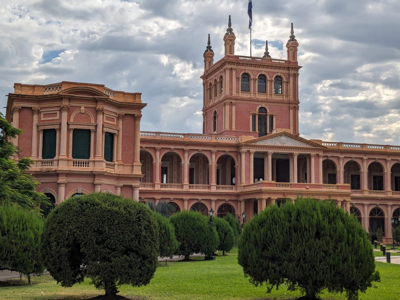 Palace of the Lopez, et neoklassisk præsidentpalads i Asuncion, en hovedstad i Republikken Paraguay