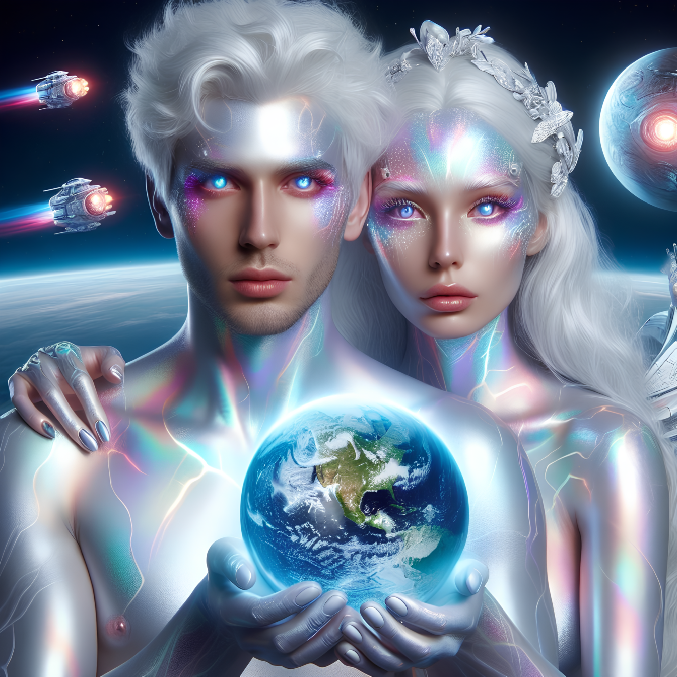 Een spiritueel humanoïde hoger wezen met het vermogen om de toekomst van op planeet aarde te voorspellen