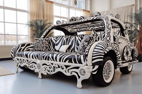 Safari stil sofa lavet af bil
