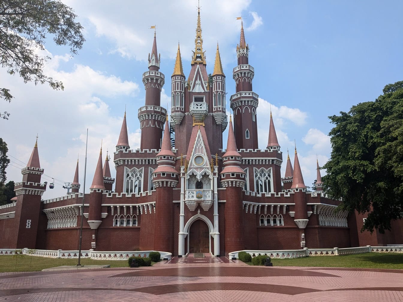 Istana Anak-anak Indonesia, a fairy tale castle and playground at famous tourist site Taman Mini Indonesia Indah in Jakarta