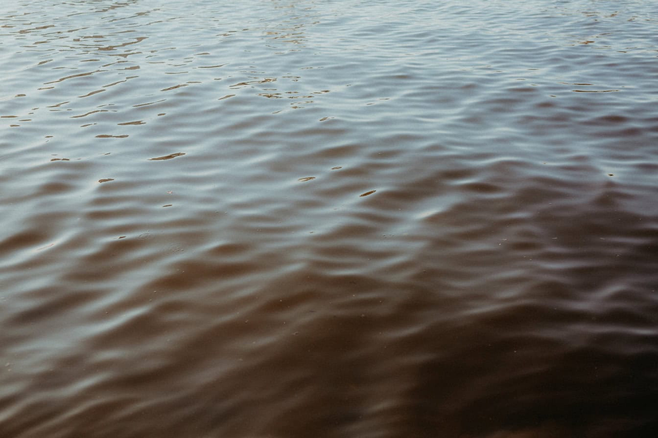 Texture of surface of water in semi shadow with ripples