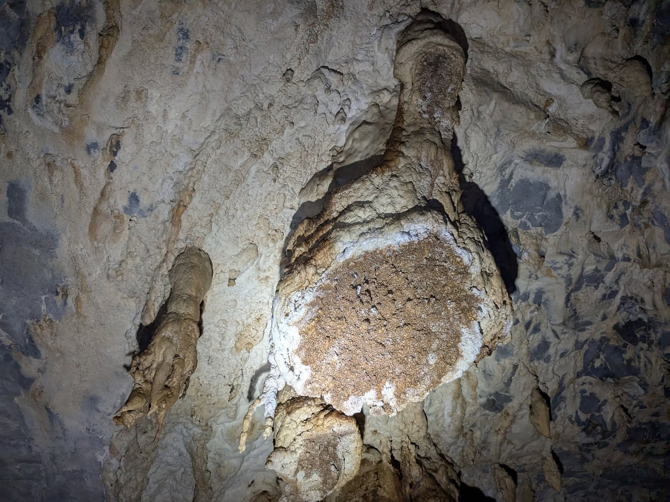 Rock formation in an underground cave