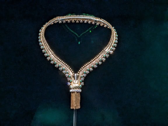 Famous Van Cleef & Arpels necklace, the ZIP necklace-bracelet with a tassel