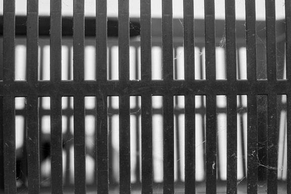 Close-up of dirty plastic, monochrome texture of an old plastic crate