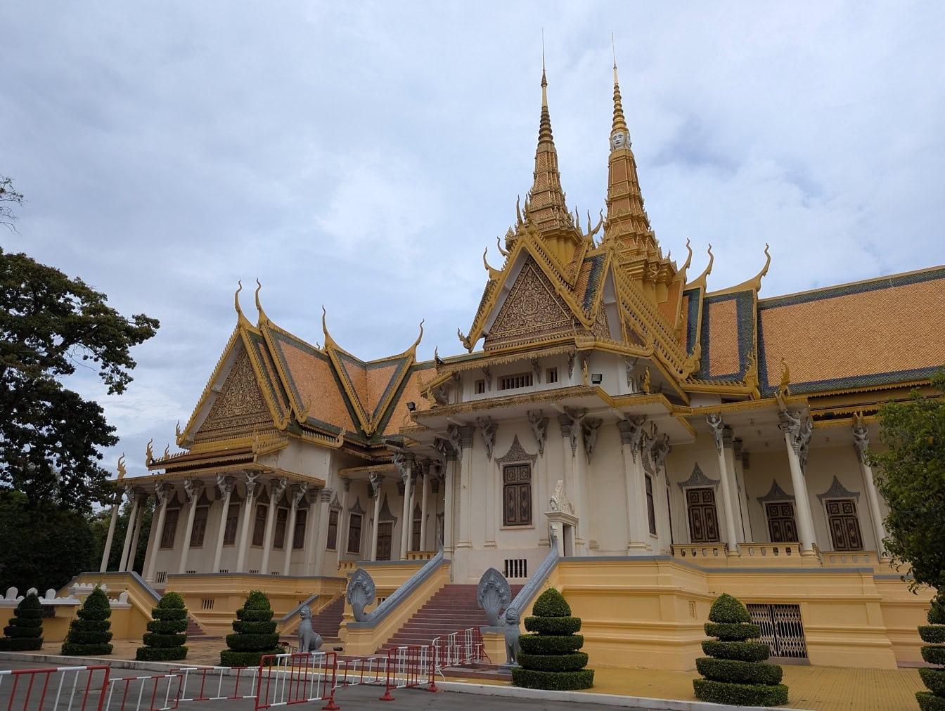 Il Palazzo Reale Cambogiano, un castello e residenza di spumeggiante reale a Phnom Penh, una capitale della Cambogia