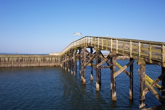 bridge, sea