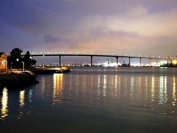 bridges, night