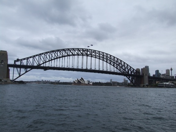 Sydney, hamnen, bridge, opera, hus, Australien