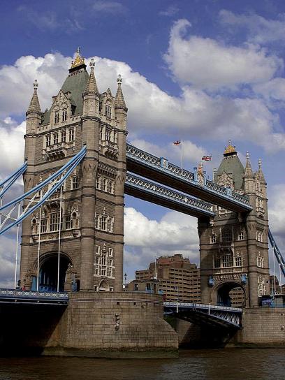 tower, bridge, London, England