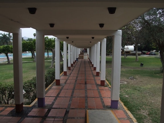 covered, pathway, centro, vacacional, oaxtepec