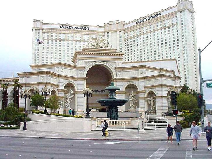 Las Vegas, Monte, Carlo, fonte, hotel, casino, escultura