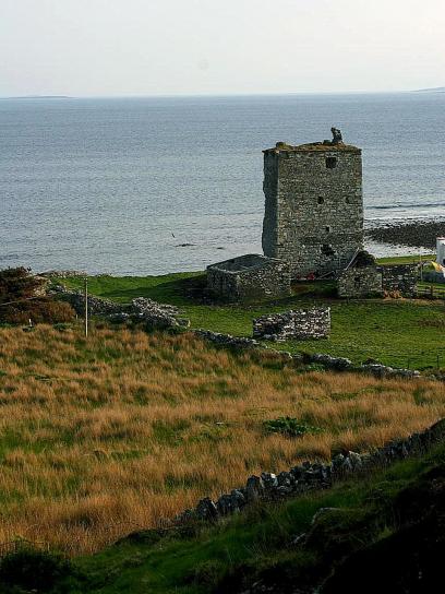 Renvyle, castle, county, galway, Írsko, tully, kríž