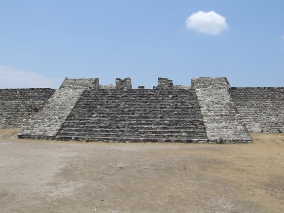ruinat, templu, intrarea, Xochicalco