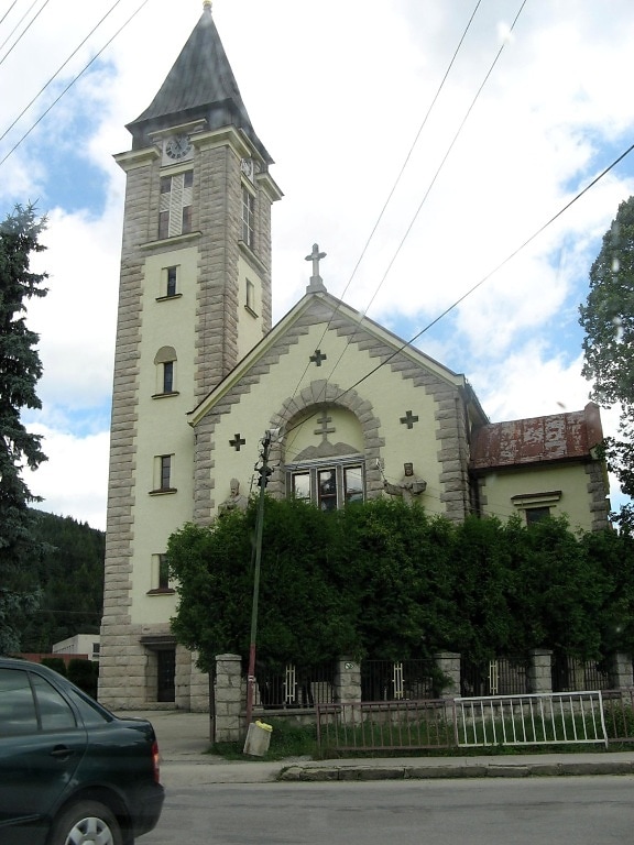 church, high, tower