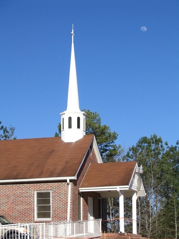 church, steeple, bell