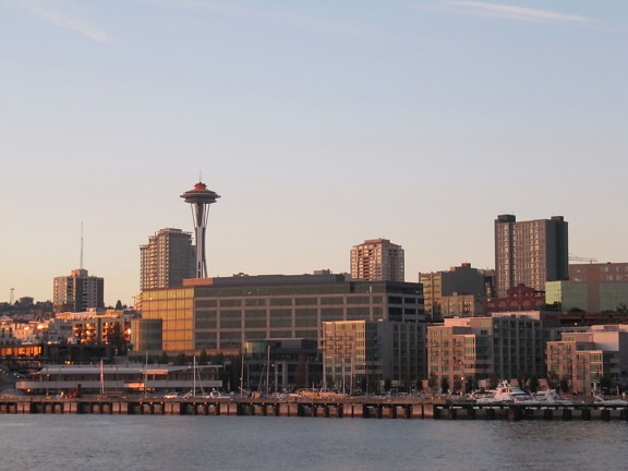 Seattle, grad, s pogledom na vodu
